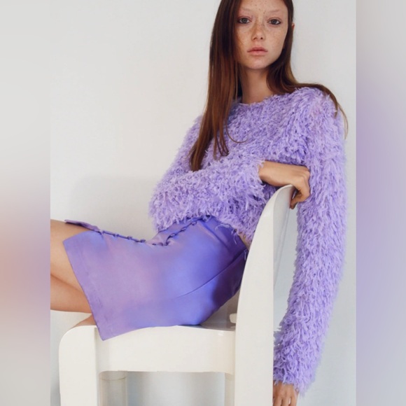 Zara Purple Feather Effect Sweatshirt Top
Size L new without tags lavander - Picture 6 of 6